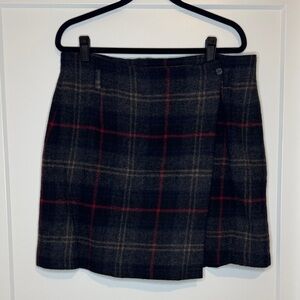 Beautiful Plaid Wool Blend Skirt
